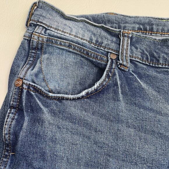 Wrangler Retro Jeans Men's 40x32 Blue Denim Slim Straight Medium Wash Stretch - Picture 6 of 15